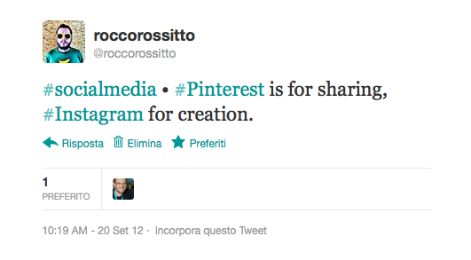 La differenza tra Pinterest e Instagram (Foto via roccorossitto.it)